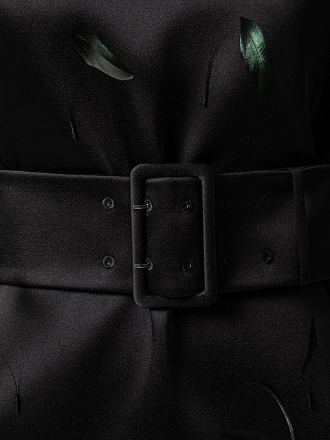 Black feather mini dress, 5