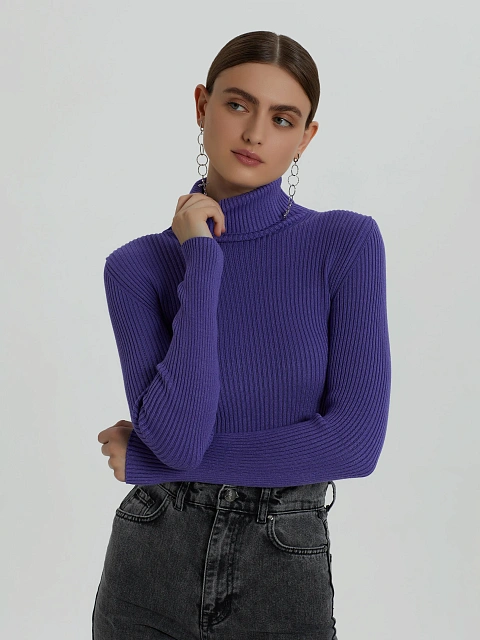 Purple Rib Knit Turtleneck Sweater, 2 Purple Rib Knit Turtleneck Sweater, 2