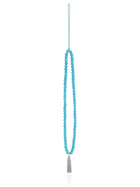 Phone charm with turquoise beads , 1