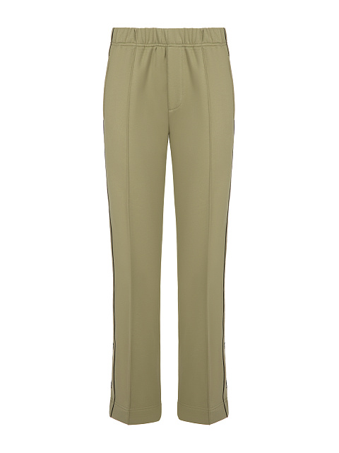 Olive Green Embroidered Jersey Suit, 3