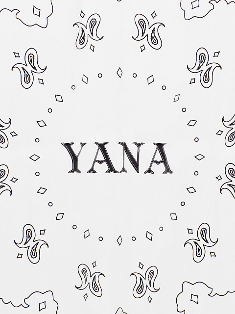 Big White Printed Silk Scarf, 2 Big White Printed Silk Scarf, 2