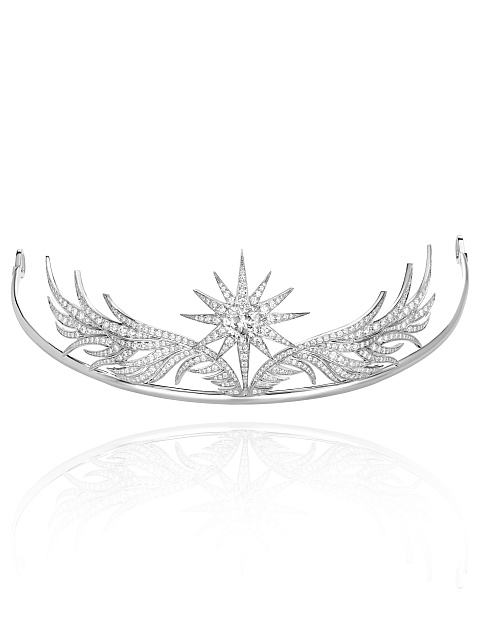 Silver & Cubic Zirkonia Star Tiara, 1