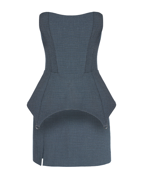 Fog Blue Houndstooth Corset & Skirt, 1 Fog Blue Houndstooth Corset & Skirt, 1