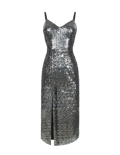 Silver Sequined Midi Dress, 1 Silver Sequined Midi Dress, 1