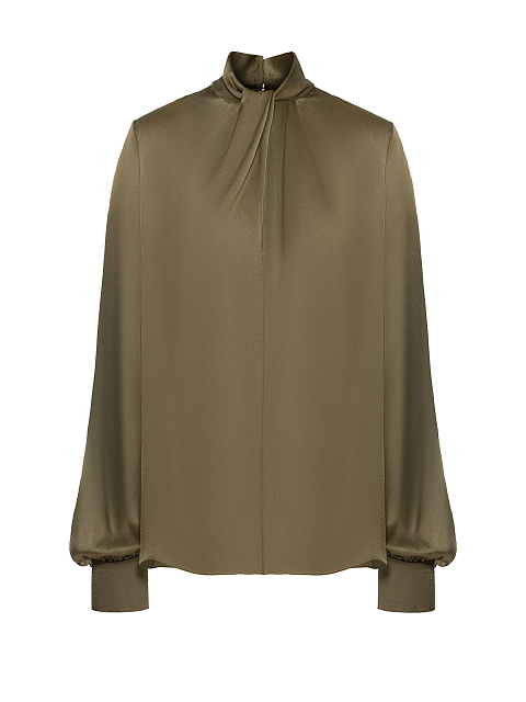 Olive Green Silk Blouse, 1