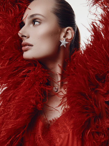 Round Diamond Lab Grown, Round Diamond Lab Grown & White Gold "Star" Earrings, 2