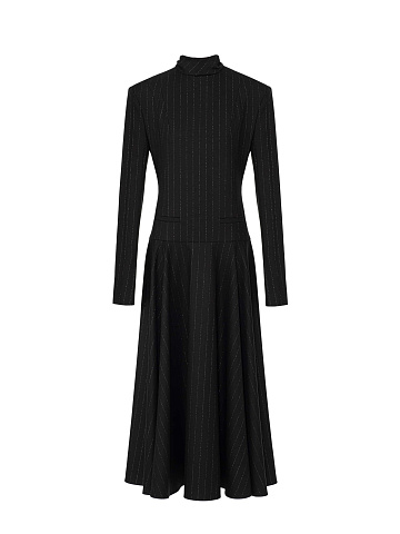 Black midi dress, 1