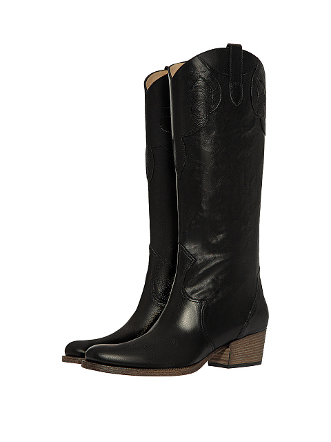 Black Vintage Cowboy Boots, 1