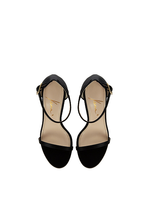 Black Satin Sandals, 4