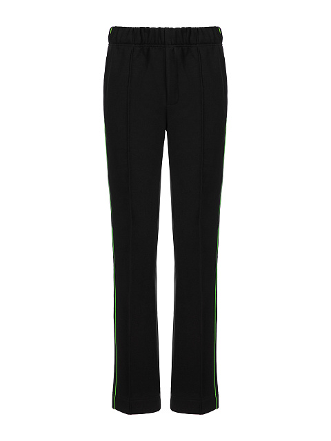 Black & Green Lily Embroidered Jersey Suit, 3