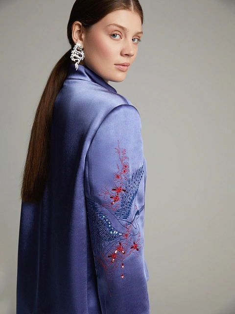 Blue & Purple Top, Pants & Jacket Set, 11