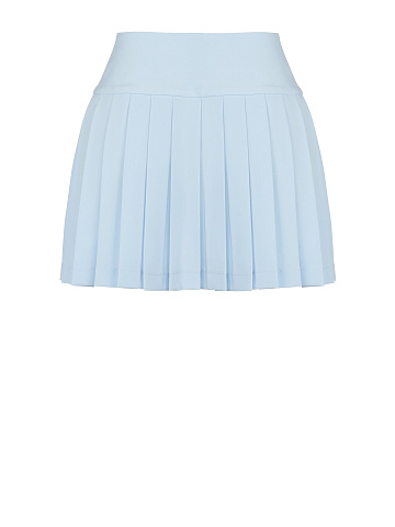 Blue Pleated Mini Skirt, 2