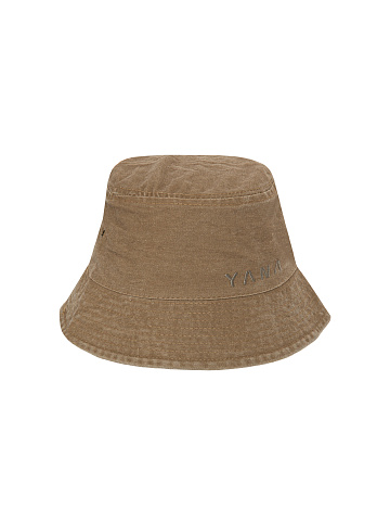 Beige Cotton "Yana" Bucket Hat, 1