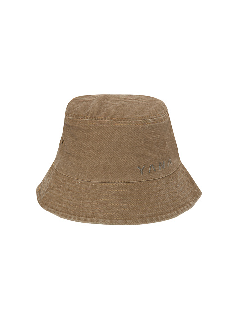 Beige Cotton "Yana" Bucket Hat, 1