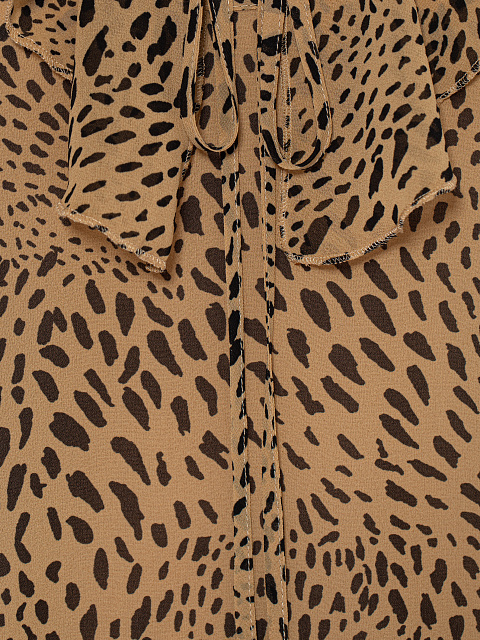 Brown Leopard Chiffon Blouse, 5