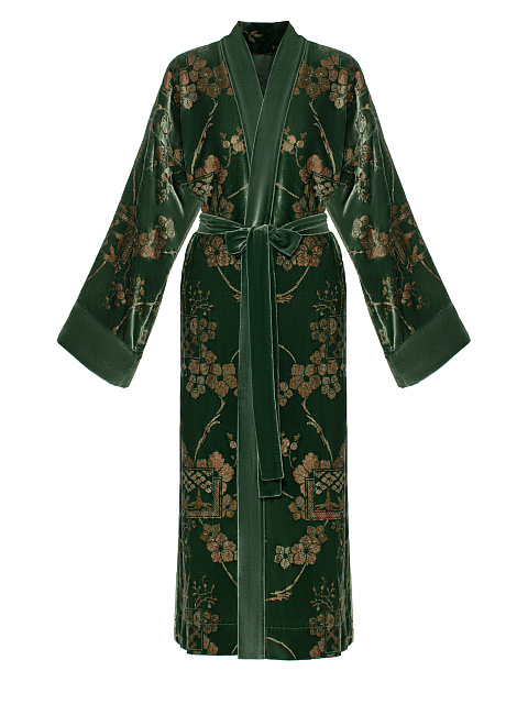 Green Embroidered Velvet Robe, 1