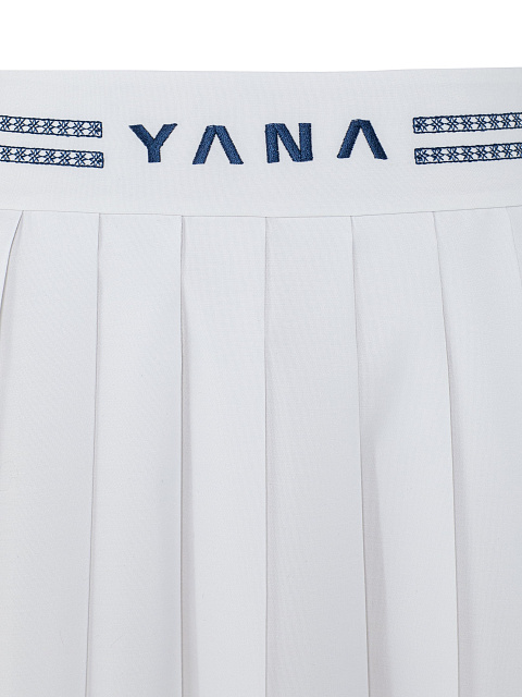 White set of a midi skirt and cropped shirt, 7