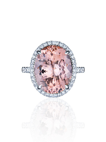 White Gold, Diamonds & Morganite Ring, 2