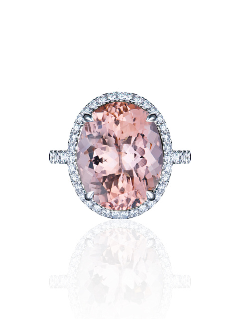 White Gold, Diamonds & Morganite Ring, 2