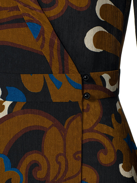 Brown floral-print maxi dress, 4