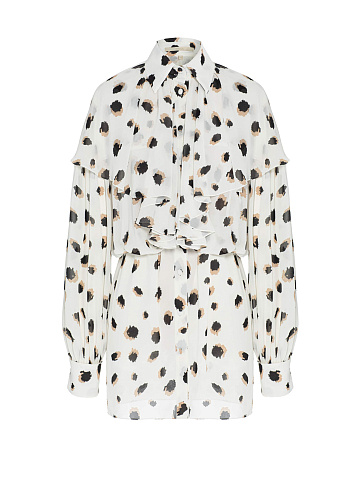 Printed chiffon mini dress, 1