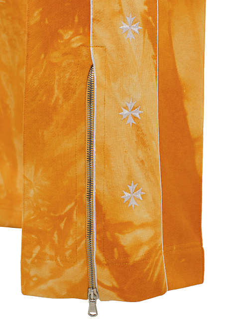 Orange tie-dye tracksuit with cropped sweatshirt and cornflower embroidery, 6