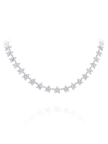 White gold necklace with fancy-cut diamonds, 1