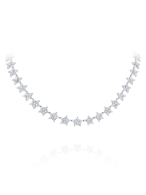 White gold necklace with fancy-cut diamonds, 1