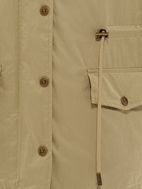 Kids’ khaki parka made of raincoat fabric with faux fur, 5 Kids’ khaki parka made of raincoat fabric with faux fur, 5