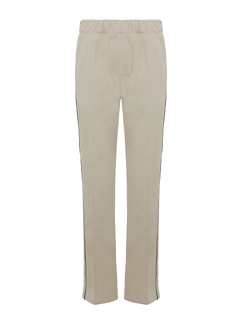 Beige & Black "Yana" Embroidered Jersey Suit, 3