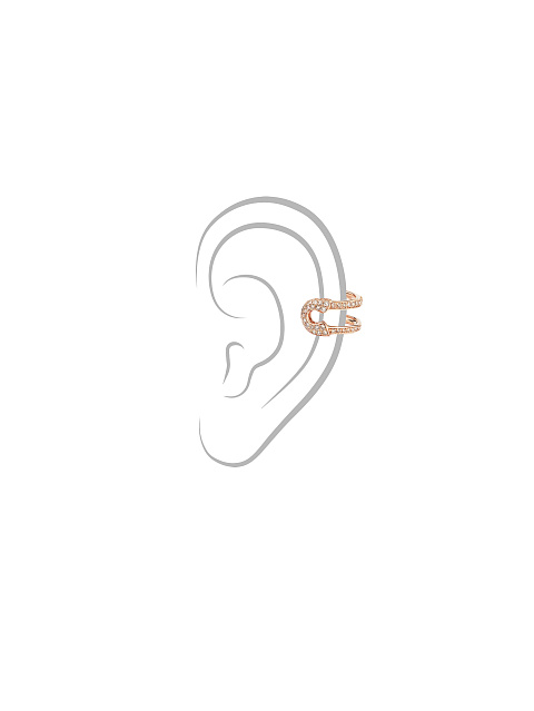 Brown Diamond & Rose Gold Ear Cuff, 2