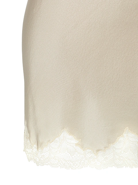 Light Beige Fringe Cotton Lace Wrap Dress, 6