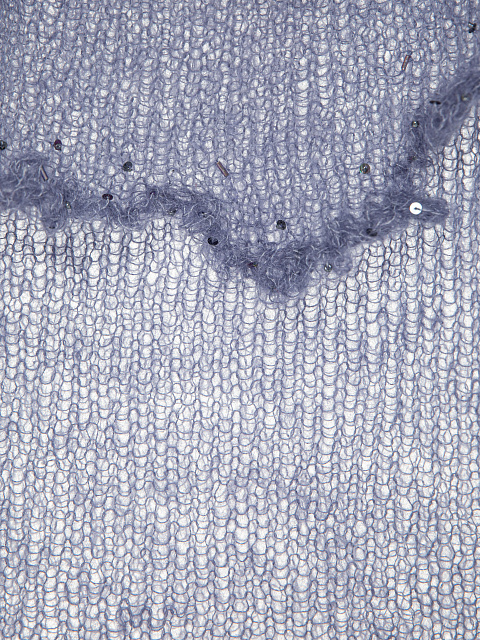 Blue Off Shoulder Mohair Sweater, 3