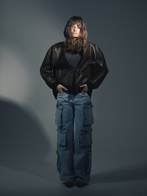 Light Blue Wide Leg Cargo Jeans, 8 Light Blue Wide Leg Cargo Jeans, 8