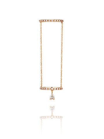 Rose Gold & Diamond Double Ring, 1