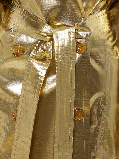 Gold Silk & Lurex Trench Coat, 4