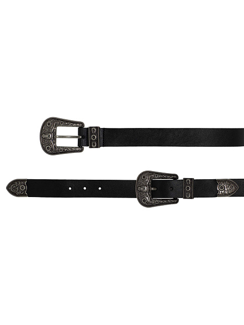 Black leather belt, 3 Black leather belt, 3