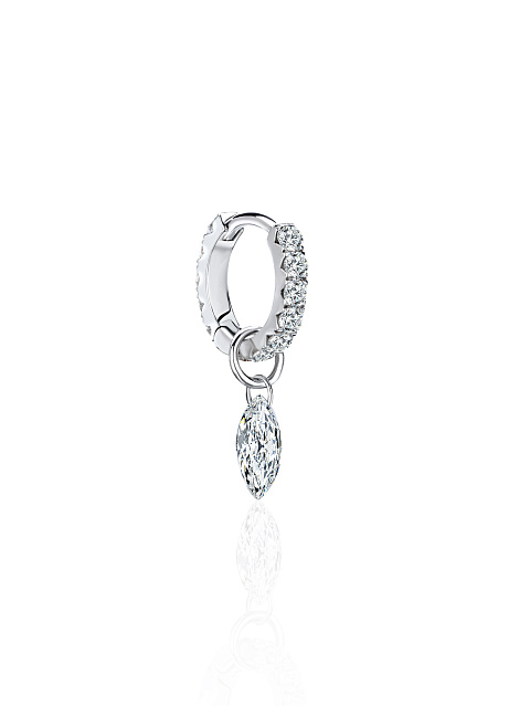 White Gold & Marquise-cut Diamonds Earrings, 1
