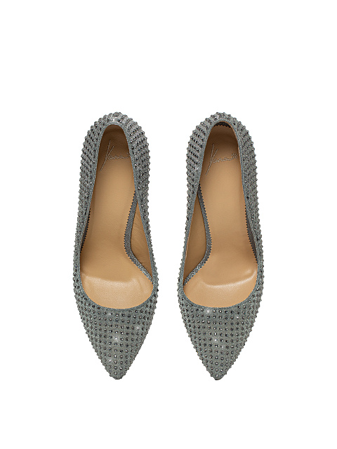 Grey Rhinestones Pumps, 4