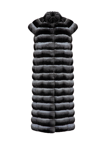 Long Chinchilla Fur Vest, 1