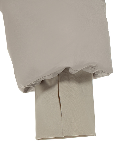 Taupe Unisex Hooded Puffer Jacket, 7 Taupe Unisex Hooded Puffer Jacket, 7