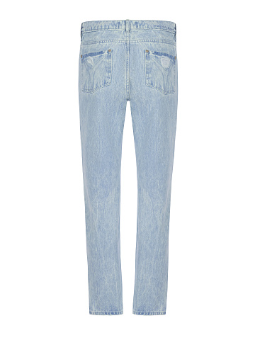 Light Blue Distressed Slim Jeans, 2