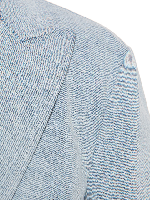 Light Blue Washed Denim Bolero Jacket, 3