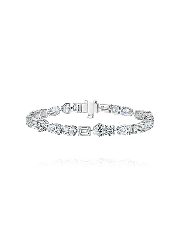 White gold bracelet with LG diamonds, 1