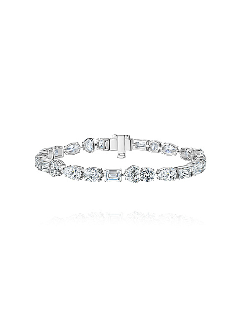 White gold bracelet with LG diamonds, 1 White gold bracelet with LG diamonds, 1