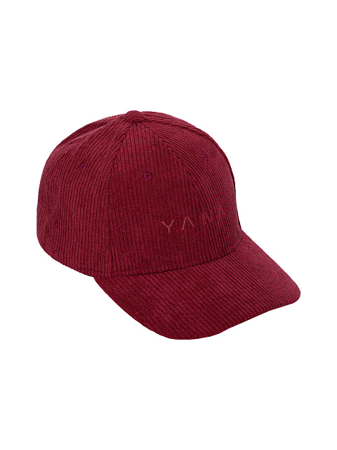 Burgundy corduroy cap with Yana embroidery, 1 Burgundy corduroy cap with Yana embroidery, 1