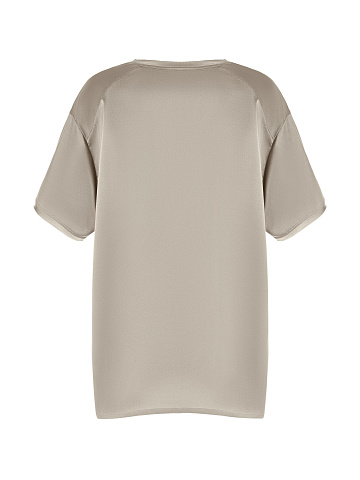 Beige silk T-shirt, 2