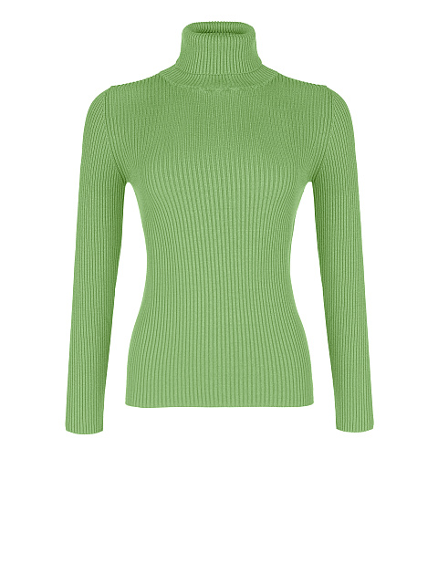 Green ribbed knit turtleneck, 1 Green ribbed knit turtleneck, 1
