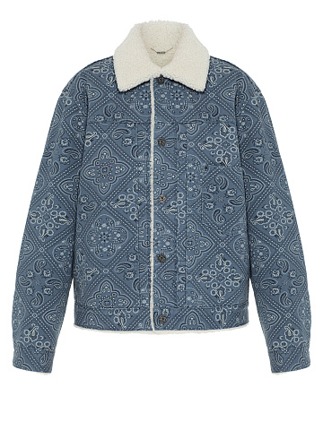Blue Paisley Denim Jacket, 1