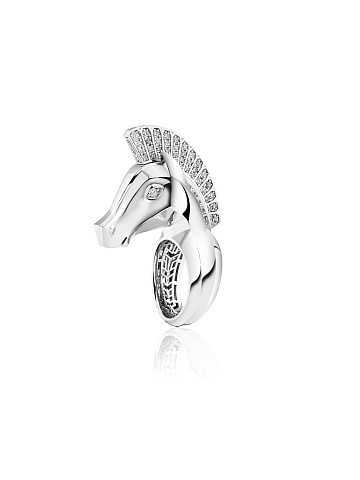 White gold ring with diamonds, 1